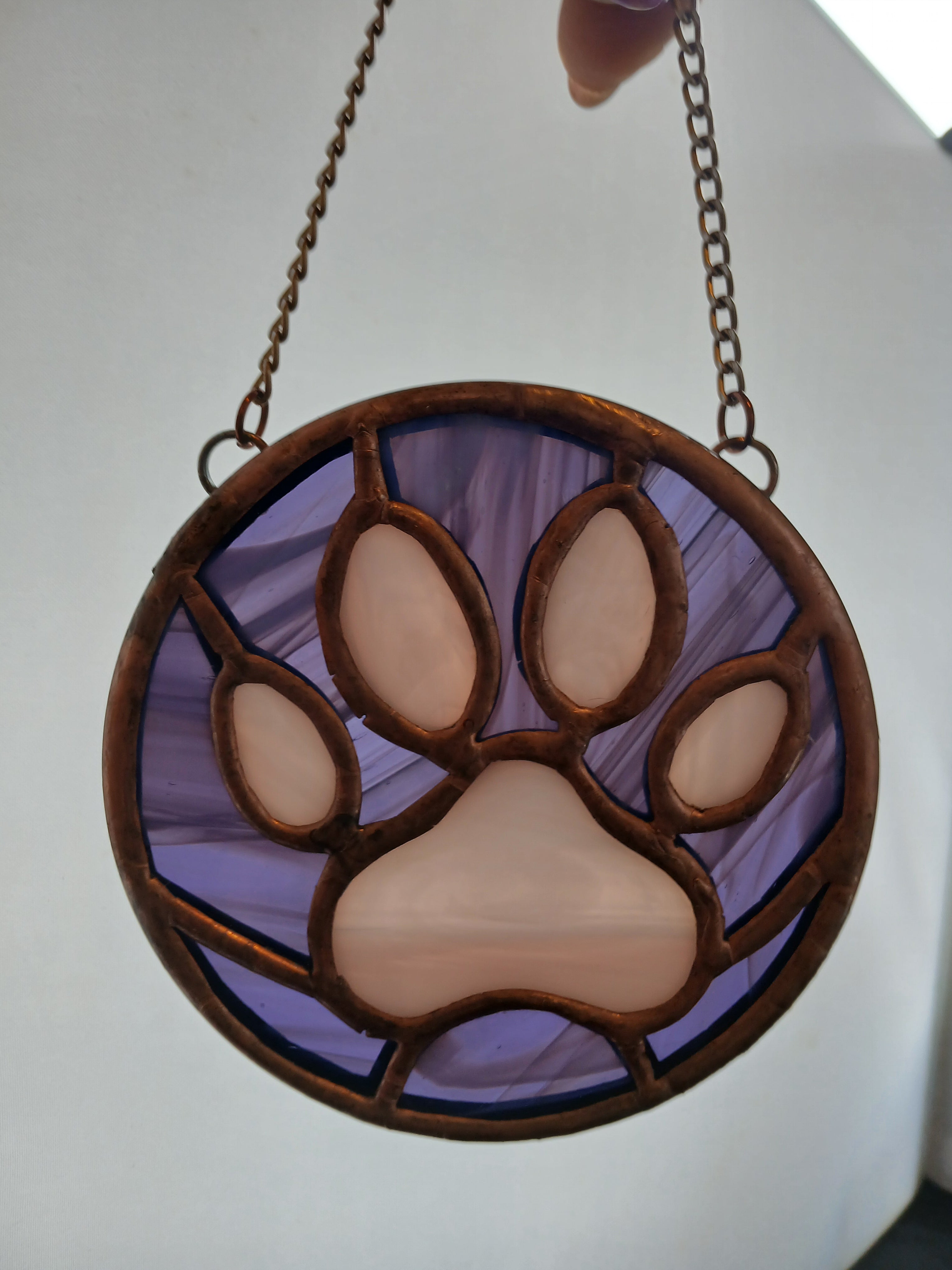 Dog Paw Ornament (pink purple)