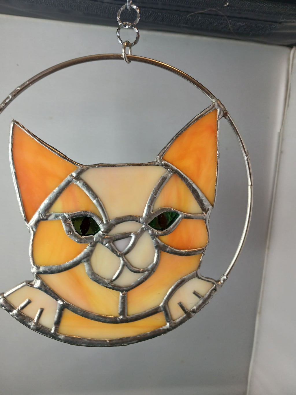 *RESERVED* Curious Kitty Suncatcher