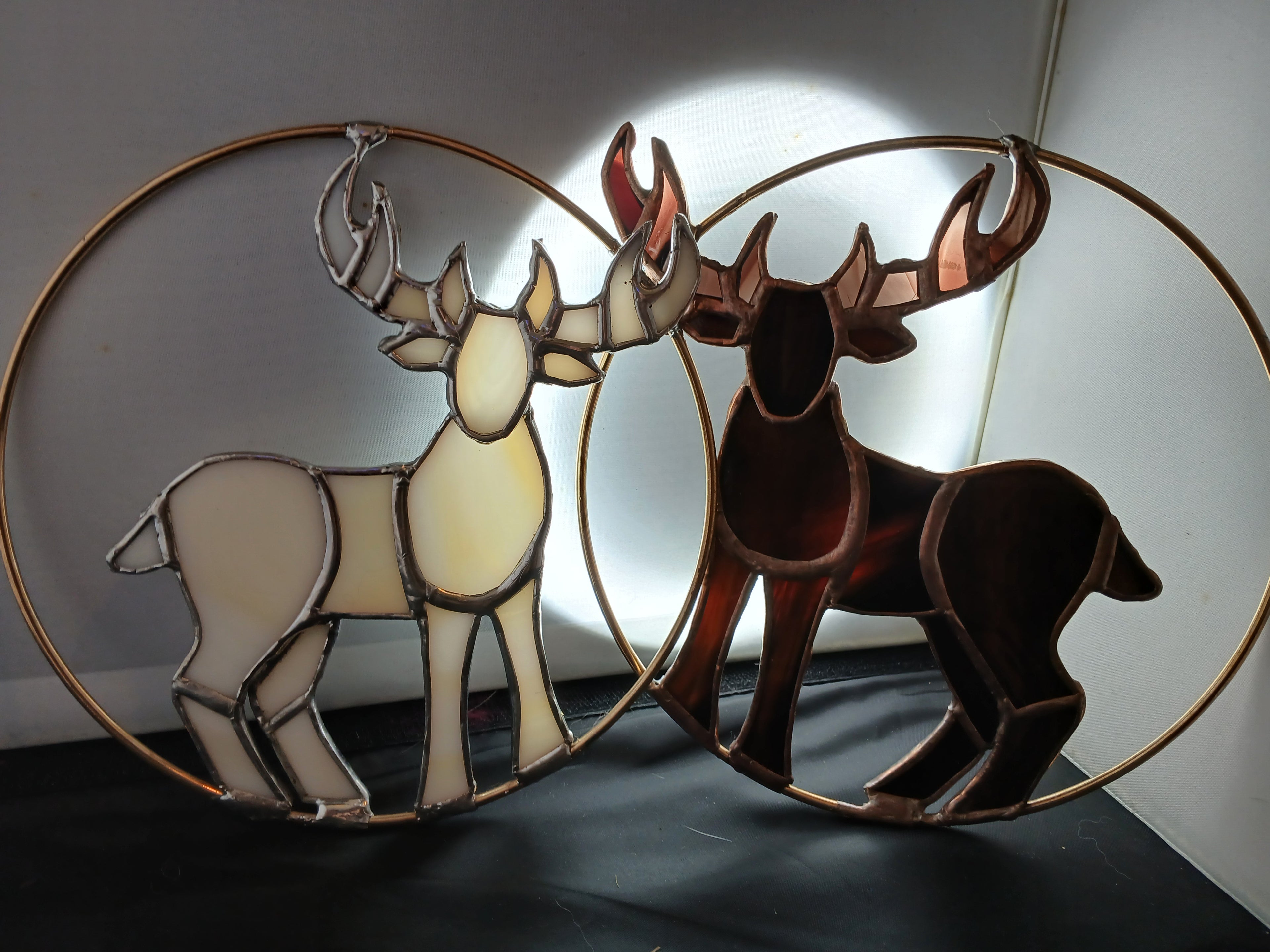 Dark and Light Stags